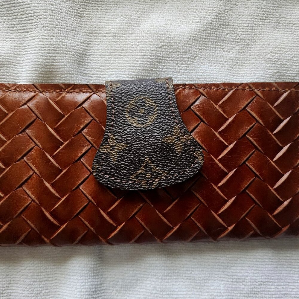 Keep It Gypsy Weaved Leather/Louis Vuitton Accent Wallet